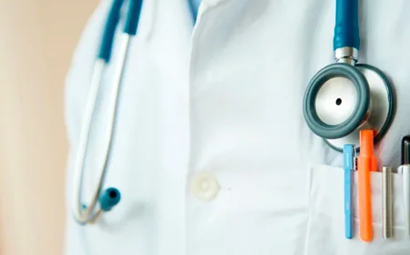 Стетоскоп у врача на шее
