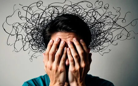 Парень закрыл лицо руками